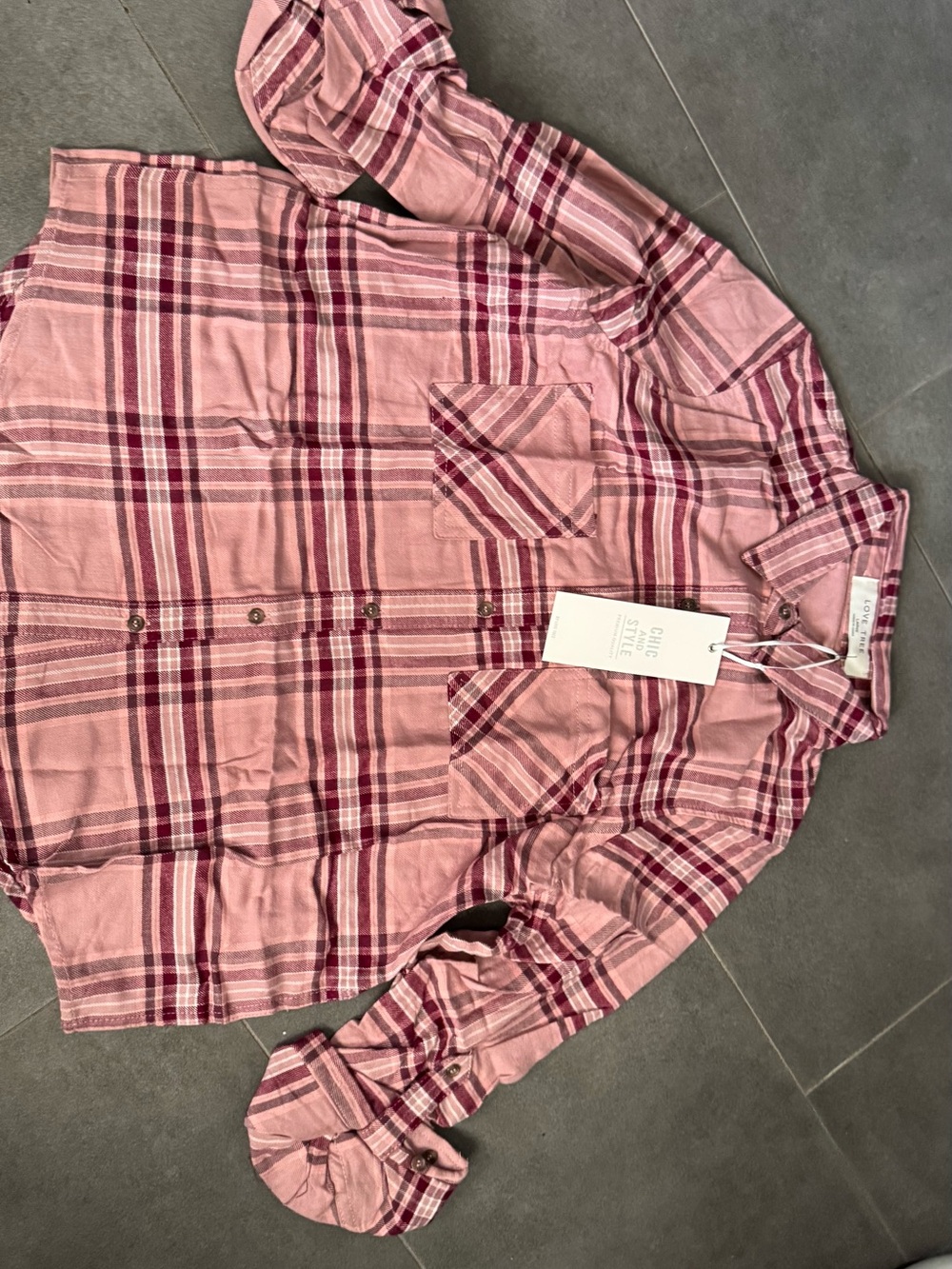 Men's Pink Plaid Button-Up Shirt